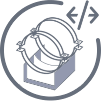 Опора корпусная хомутовая ОСТ 36-146-88 тип КХ 219-КХ-А22