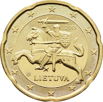 20 евроцентов 2015 Литва (20 euro cent)