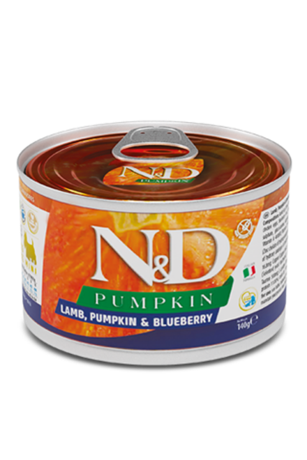 Фармина  N&D Dog Pumpkin Консервы ягненок с черникой Adult mini, 140г