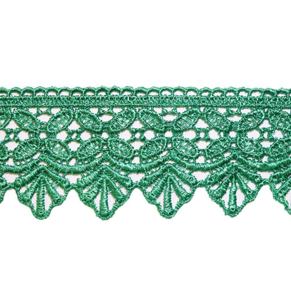 Кружево плетеное, ш. 5,9 см, зелёный