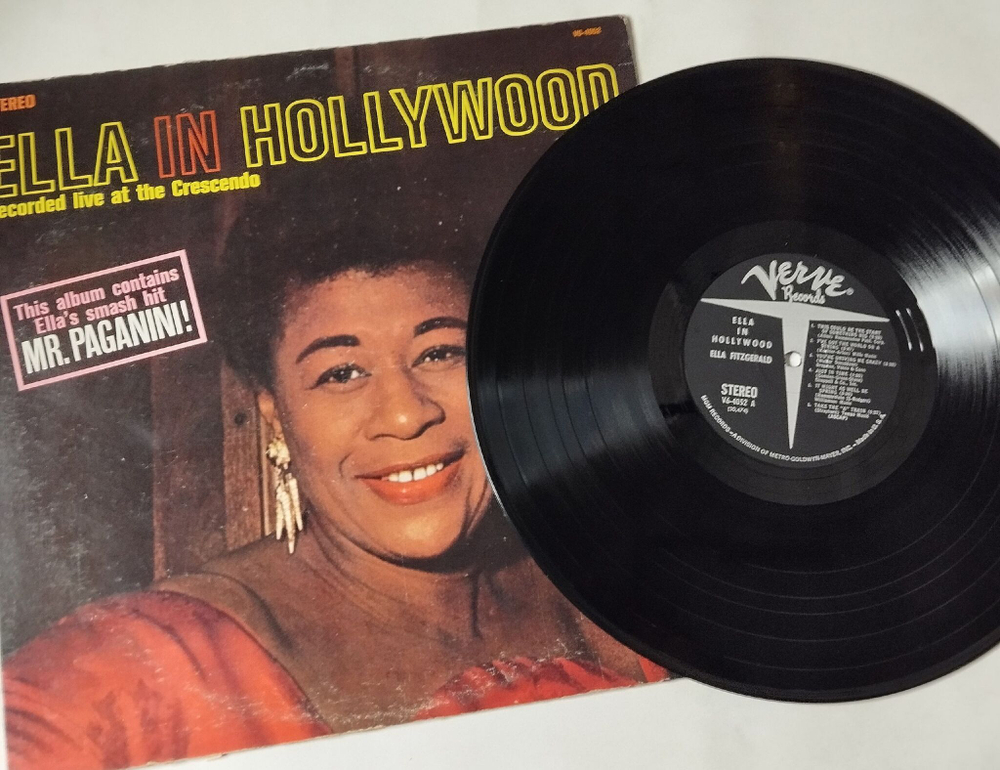 Винтажная виниловая пластинка LP Ella Fitzgerald Ella In Hollywood (USA 1961)