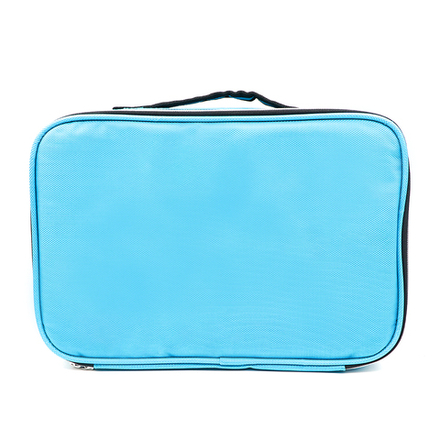 Кейс для мастера средний с зеркалом (35*24*12,5) голубой