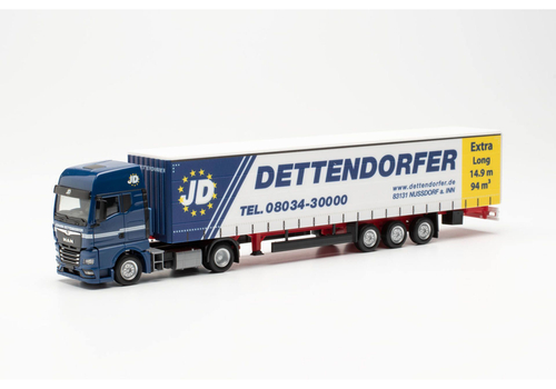 Грузовик MAN TGX GX тентовый пп 15 м «Dettendorfer» (Бавария/Нюсдорф-ам-Инн)