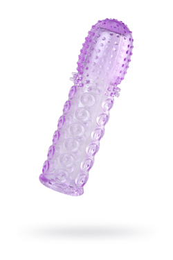 Насадка рельефная A-Toys by TOYFA, TPE, фиолетовый, 13,5 см