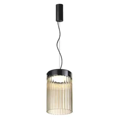 5047/15L L-VISION ODL24 000 черный/светл.янтарный/металл/стекло Подвес LED 15W 4000К 1676Лм PILLARI