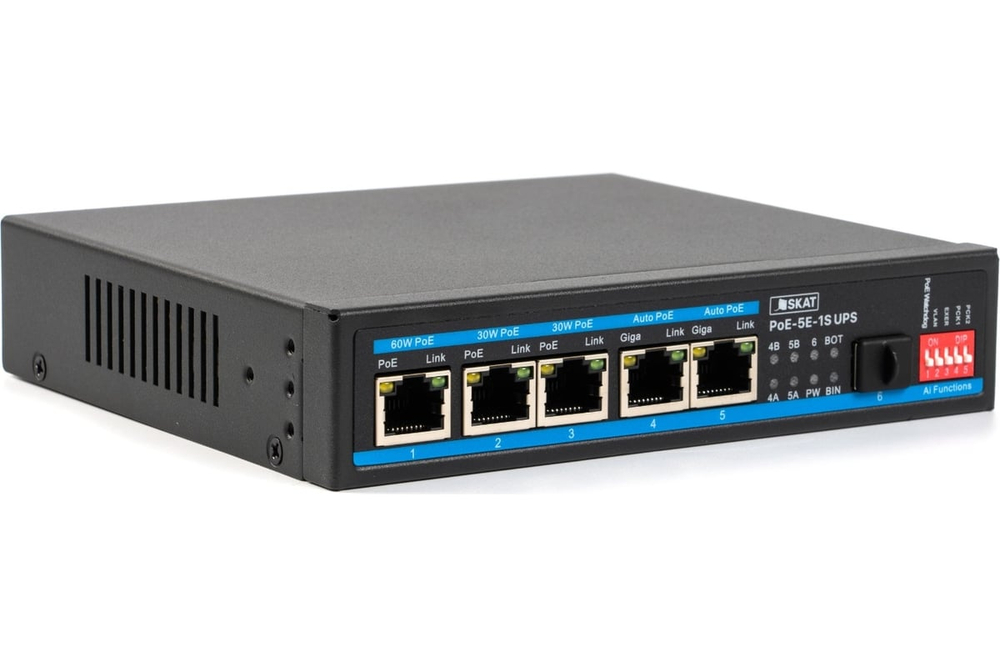 Коммутатор SKAT PoE-5E-1S UPS
