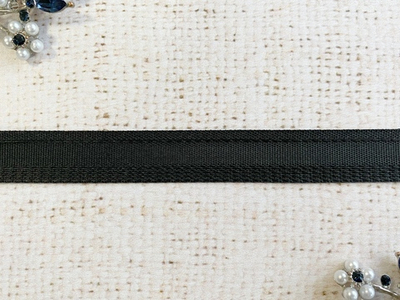 Тесьма брючная, ш. 1,5-1,6 см., пр-во Россия, чёрный