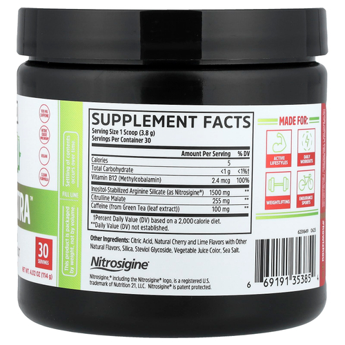 Zhou Nutrition, Lite Up Xtra™, предтренировочный комплекс, со вкусом вишневого лаймада, 114 г (4,02 унции)