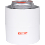 ROMMER Начальный участок вертикальный коаксиальный 60/100 (Baxi (кроме ECO Nova/Classic), Ariston, Vaillant, Viessmann, Kiturami, Mizudo, Beretta, Oasis, Wolf, Haier, Tiberis, DeDietrich, Arderia) хомут в комплекте + втулка D60 L-50