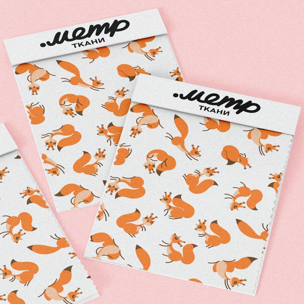 Ткань бифлекс игривые лисята