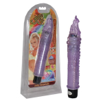 Фиолетовый гелевый вибратор в форме крокодильчика - 19 см. (Цвет: фиолетовый)