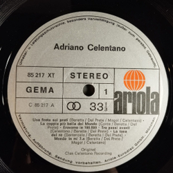 Винтажная виниловая пластинка LP Adriano Celentano Azzurro (Germany 1971) Buona Sera
