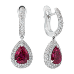 Серьги с Рубинами и Бриллиантами, E0070-42/2