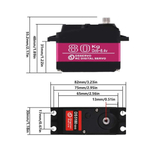Сервопривод RDS5180, 80 кг*см, 270 градусов для роботов