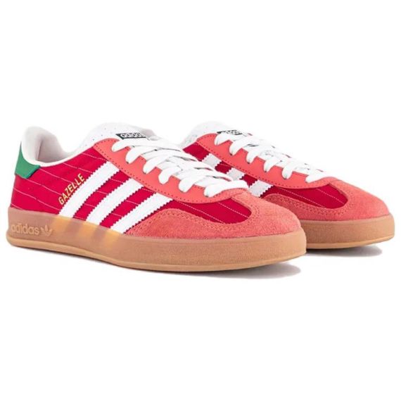 adidas originals GAZELLE INDOOR Кроссовки для скейтбординга Низкие Красный Белый Зеленый Унисекс