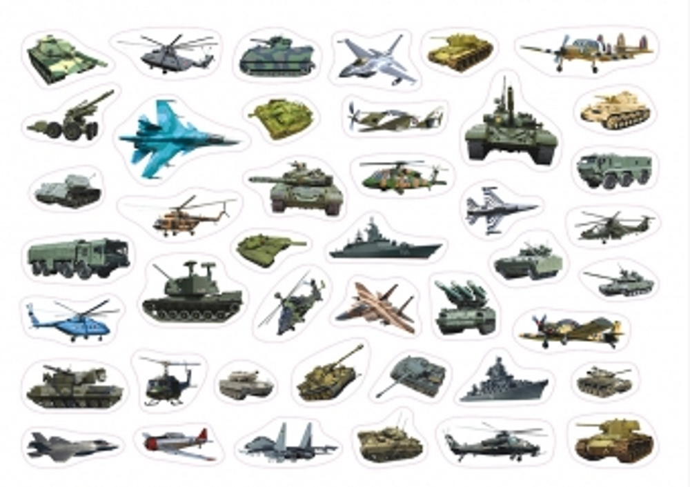 Альбом с наклейками Лис "Военная техника", A4, 350шт., Белая ворона