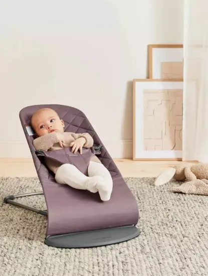Кресло-шезлонг BabyBjorn Bliss Dark Purple, хлопок