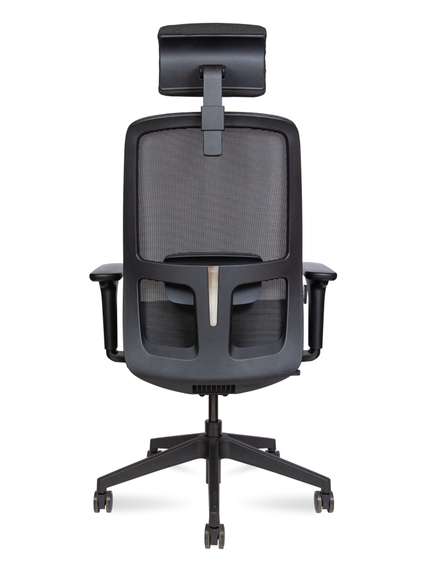 Кресло офисное Норден / Алтай / Altai  / черный пластик / черная сетка / черная ткань