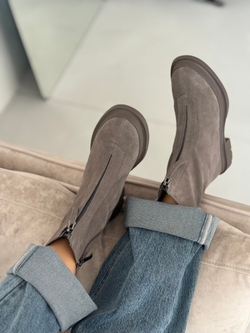 Ботинки из натуральной замши