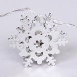 Гирлянда для дома «Серебряная снежинка» 4м 20 ламп LED, 6,3 см прозр.пров.,1 реж, IP-20, Белый (возможность соединения)