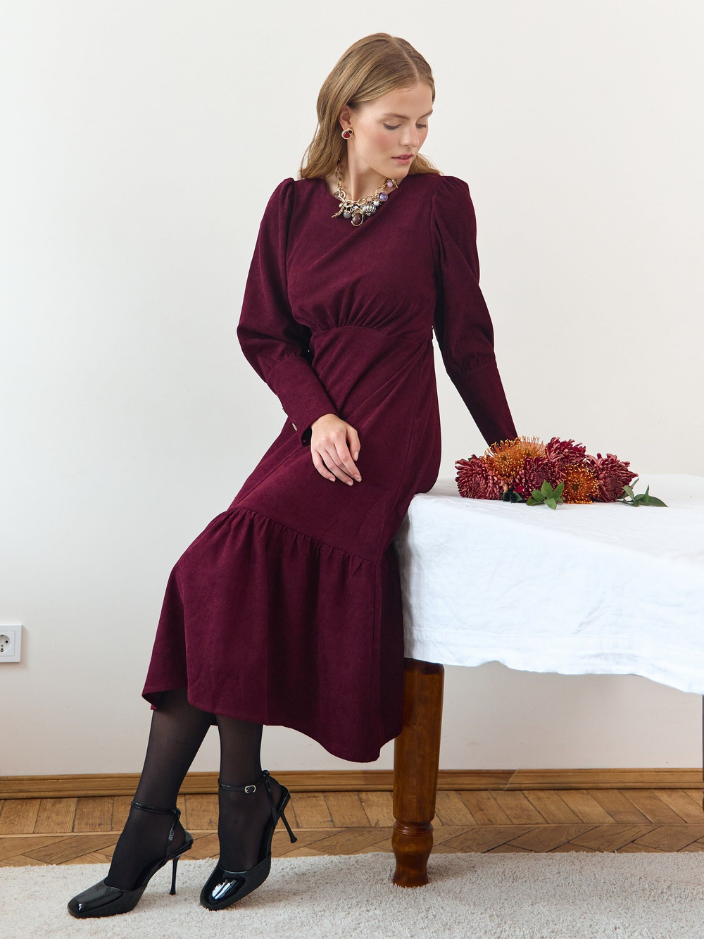 Платье с рукавом длинное