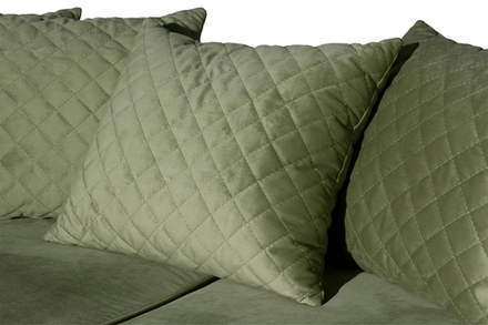 Диван Garda Decor Сорренто (Sorrento) 230M трехм.раск,велюр оливковый Colt1002-OLIV 230*101*86