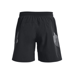 Мужские теннисные шорты Under Armour Armourprint Woven Shorts Men - Black, Silver
