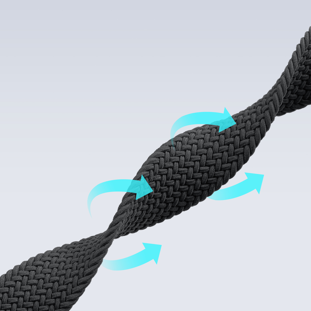 Эластичный ремешок черного цвета (Midnight) для смарт часов Apple Watch размером 42, 44, 45, 46, 49MM, серия Mixture Ultra Series от Dux Ducis