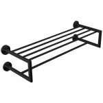 Полка для полотенец 655 мм нерж. сталь NIZA 16854.N чёрный