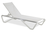 Шезлонг-лежак металлический PAPATYA Wave, белый