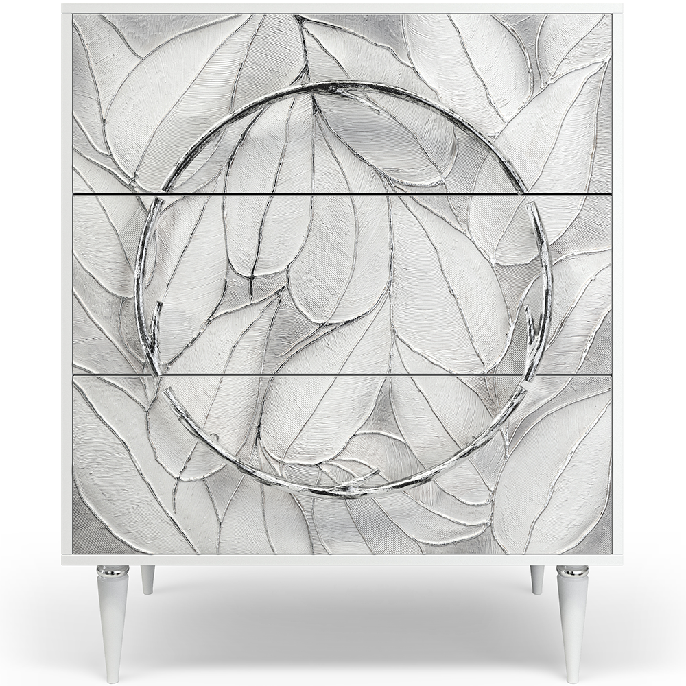 Комод Арт Классик с 3 ящиками Айс Античное серебро