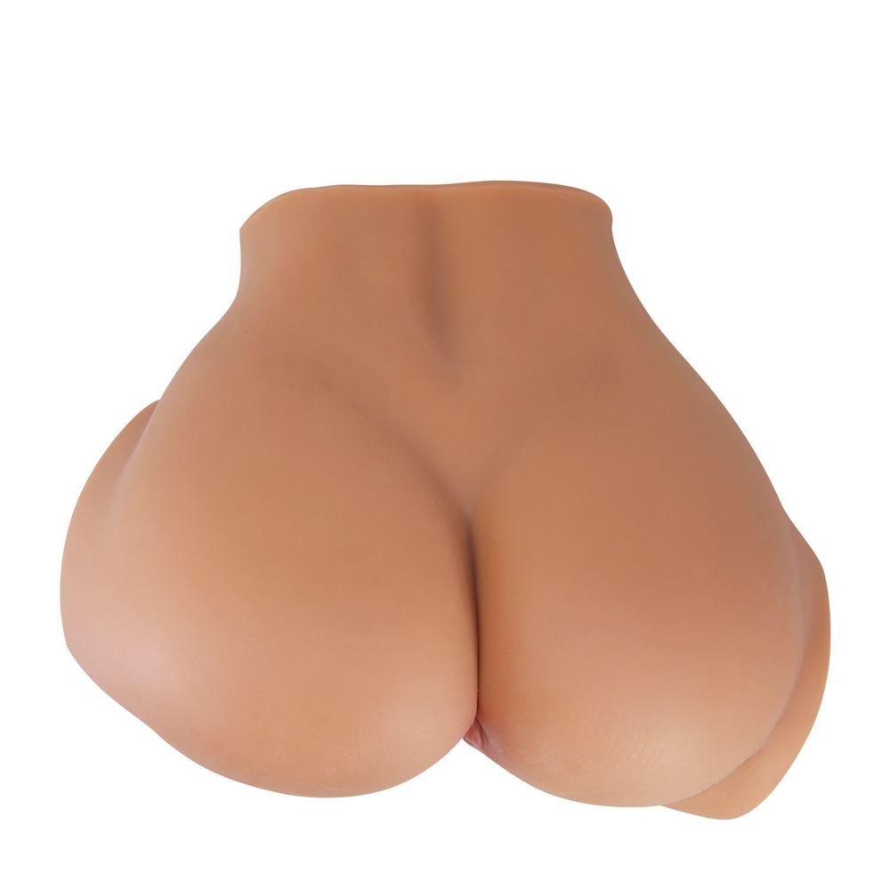 Карамельный мастурбатор-полуторс Emilia с вибрацией (Цвет: карамель (темно-бежевый))