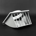 Вывод, выход стенной 175х175 мм с обратным клапаном с выходом D120 серый