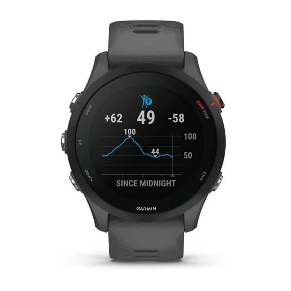 Смарт часы Garmin Forerunner 255 с темно-серым ремешком