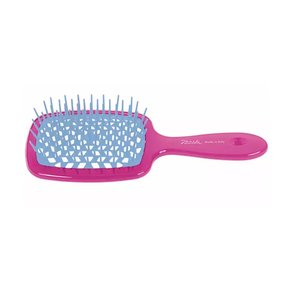 Расческа для волос JANEKE Superbrush Small - малая, фуксия и синий