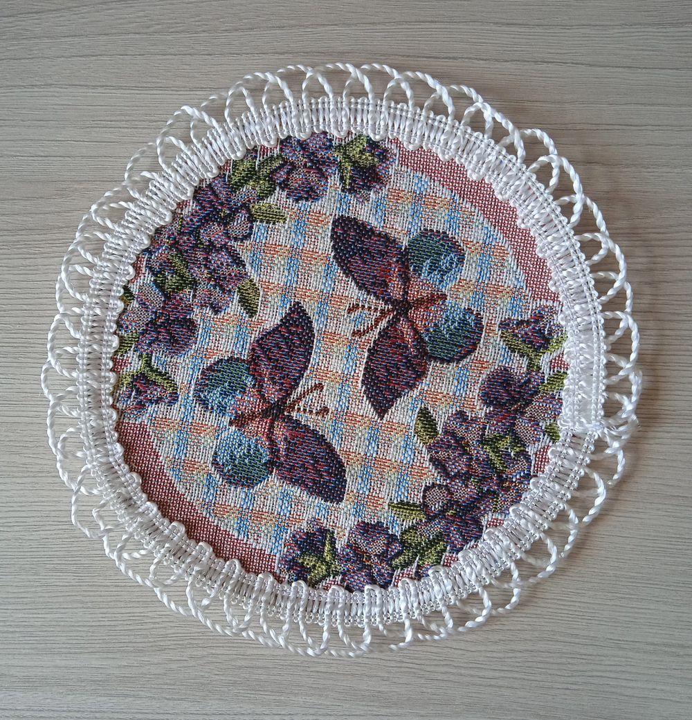 Набор гобеленовых салфеток Прованс D15 см 10 шт