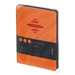 Ежедневник недатированный, А5, 136л., кожзам, Berlingo "Color Zone", черн. срез, с резинкой, оранжевый
