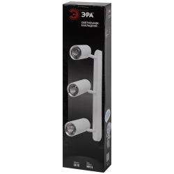 Светильник настенно-потолочный спот ЭРА OL35-3 WH MR16 GU10 IP20 белый хром