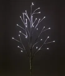 Светодиодная флористика Ветка диоды 90 см., 3*АА батарейки, 32 теплых белых LED ламп, Beauty Led (B247L-D032A-35)