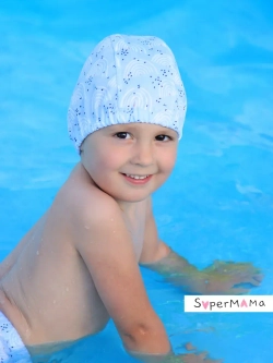 Шапочка для плавания детская непромокаемая для бассейна