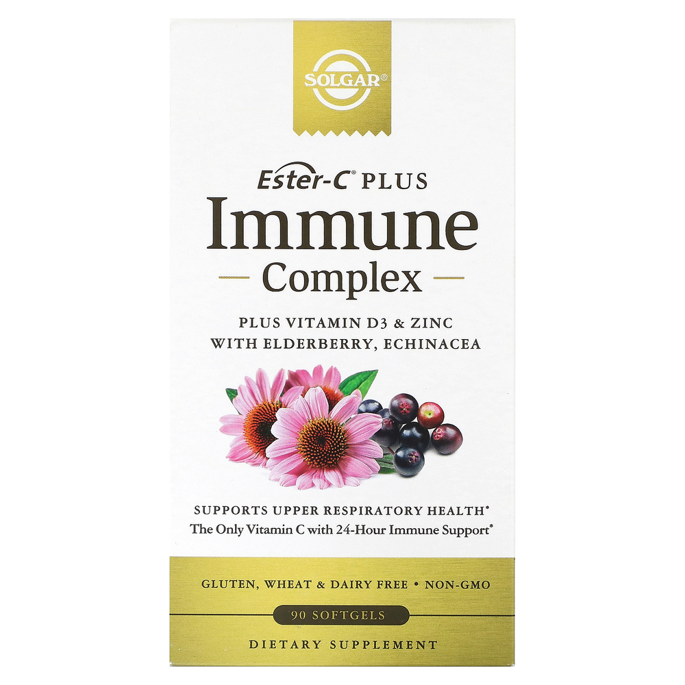 Solgar, Ester-C Plus, иммунный комплекс, 90 мягких таблеток