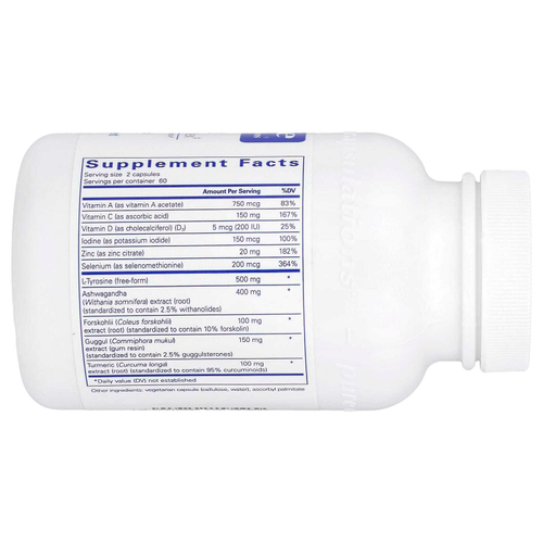 Pure Encapsulations, Комплекс для поддержки щитовидной железы, 120 капсул