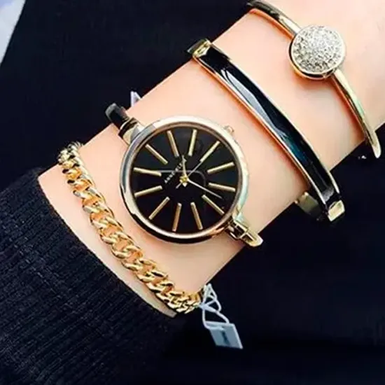 Женские часы Anne Klein AK/1470GBST (В наборе)