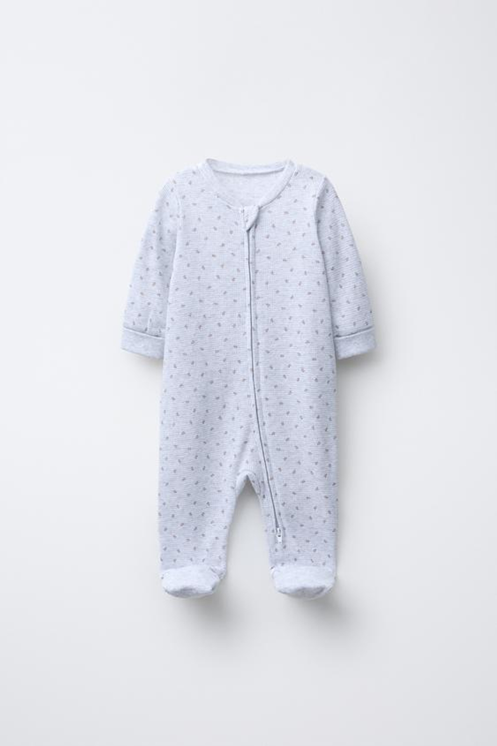 ZARA КОМПЛЕКТ ИЗ ДВУХ ПИЖАМНЫХ КОМПЛЕКТОВ В ЦВЕТОЧЕК И ПОЛОСКУ С ОТКИДНЫМИ НОЖКАМИ, ЦВЕТ ВЕРБЛЮЖЬЕЙ ШЕРСТИ