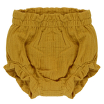 Шорты для новорожденных из хлопкового муслина горчичного цвета из коллекции essential 6-9m