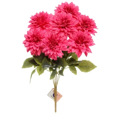 Искусственные цветы «Букет Георгин» 45см 7 цветков розовые