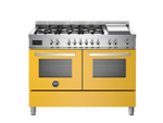 Варочный центр Bertazzoni, 6 газовых конфорок, два многофункциональных электрических шкафа, 120 см Желтый глянец