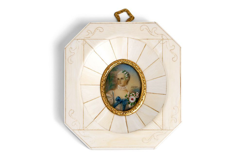 Портретная миниатюра «Портрет Мадам Берже» в манере Франсуа Буше