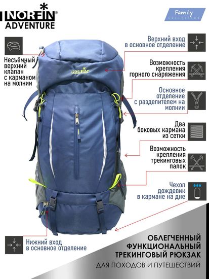 Рюкзак NORFIN Adventure 65