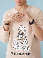 СВИТШОТ DO NOTHING CLUB PASTEL BEIGE
